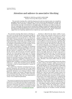 Attention and salience in associative blocking