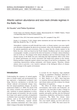 atlantic salmon abundance and size track climate regimes in the