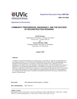 community preferences, insurgency, and the success of