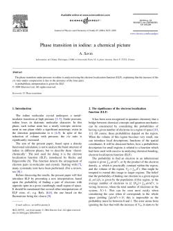Phase transition in iodine: a chemical picture