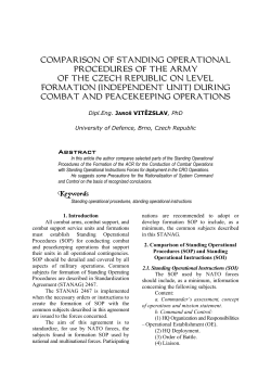 comparison of standing operational procedures of the army of the