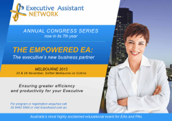 THE EMPOWERED EA: - Executive Assistant Network
