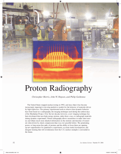 Proton Radiography - LANL Research Library