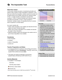 Teacher Notes PDF - TI Education