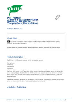 PHI_PSM02 Z-Wave 4 in 1 Sensor(Door