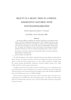 beauty is a beast, frog is a prince: assortative matching with