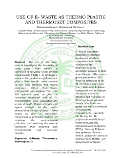 use of e- waste as thermo plastic and thermoset composites