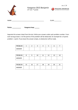 Kangaroo 2015 Benjamin