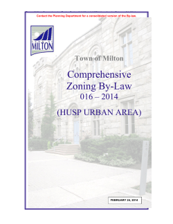 Comprehensive Zoning By-Law