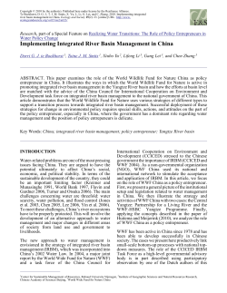 Implementing Integrated River Basin Management in China