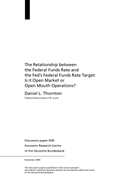 The Relationship between the Federal Funds Rate