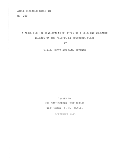 ATOLL RESEARCH BULLETIN NO. 260 A MODEL FOR THE