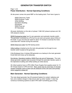 GENERATOR TRANSFER SWITCH