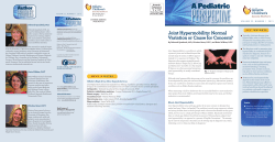 Joint Hypermobility: Normal Variation or Cause for Concern (Volume