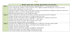 Number, place value, rounding, approximation and estimation Year