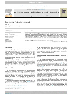 Cold nuclear fusion development