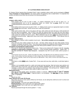 ST. ALOYSIUS DRESS CODE 2016-2017 St. Aloysius School