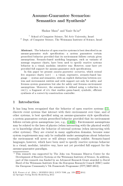 LNCS 7590 - Assume-Guarantee Scenarios: Semantics and Synthesis