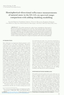 Hetnispherical-directional reflectance tneasuretnents of natural