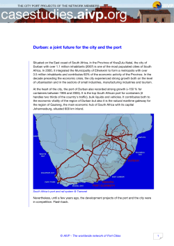 Durban: a joint future for the city and the port