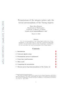 Permutations of the integers induce only the trivial automorphism of
