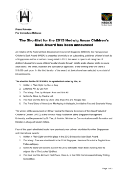 2015 Shortlist Press Release - National Book Development Council