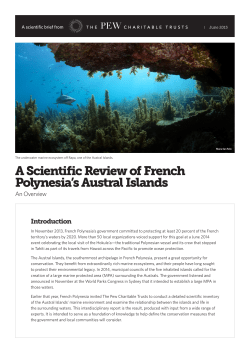 A Scientific Review of French Polynesia`s Austral Islands