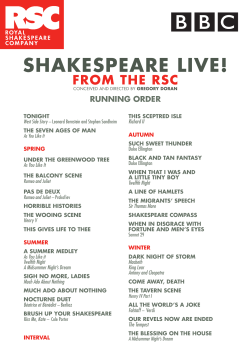 SHAKESPEARE LIVE!
