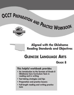 OCCT Preperation and practice work book Grade 8