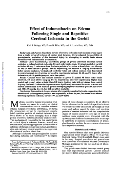 Effect of Indomethacin on Edema Following Single and Repetitive