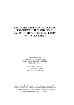 Parliamentary Control of the Executive in Ireland: Non