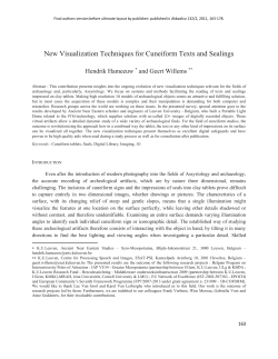 New Visualization Techniques for Cuneiform Texts and Sealings