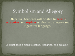 Symbolism and Allegory