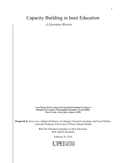 Capacity Building in Inuit Education