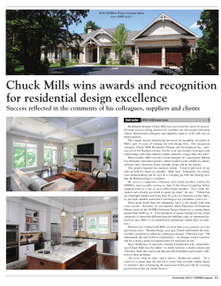 Chuck Mills wins award and recognition for