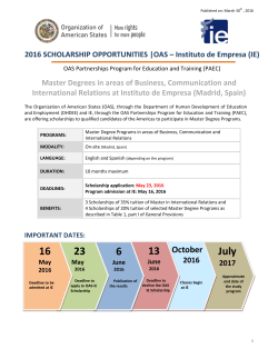 October 2016 - Organization of American States