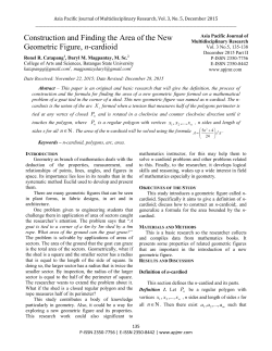 Construction and Finding the Area of the New Geometric Figure, n