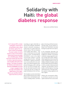 solidarity with Haiti: the global diabetes response