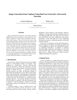 Image Generation from Captions Using Dual