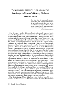 "Unspeakable Secrets": The Ideology of Landscape in Conrad`s