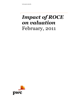 Impact of ROCE on valuation February, 2011
