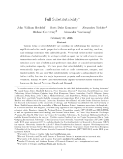 Full Substitutability