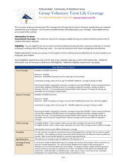 Group Voluntary Term Life Coverage