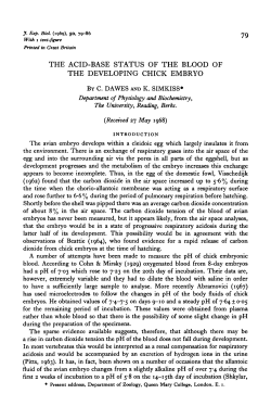 the acid-base status of the blood of the developing chick embryo