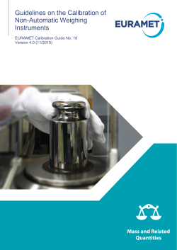 Guidelines on the Calibration of Non-Automatic