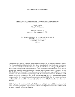 Peter Lindert and Jeffrey Williamson. American Incomes