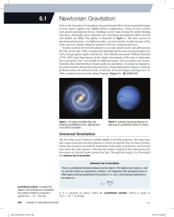 6.1 newtonian Gravitation