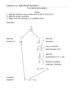 Lesson 9.11 Add Mixed Numbers