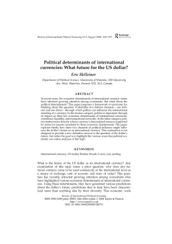 Political determinants of international currencies: What
