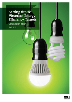 Setting future Victorian Energy Efficiency Targets